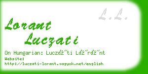 lorant luczati business card